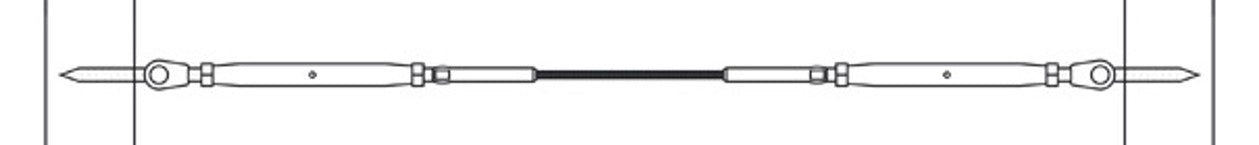 Balustrade System K2 - Balustrade Wires with 2 x Rigging Screws
