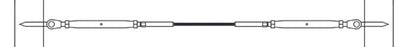 Balustrade System K2 - Balustrade Wires with 2 x Rigging Screws