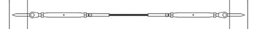 Balustrade System K2 - Balustrade Wires with 2 x Rigging Screws