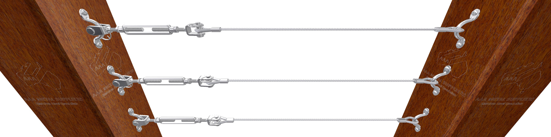 Balustrade System B - Jaw / Jaw Turnbuckle with Saddles