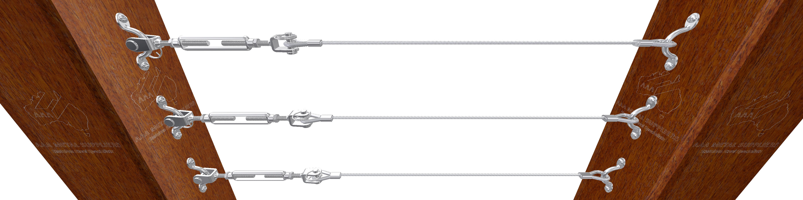 Balustrade System B - Jaw / Jaw Turnbuckle with Saddles