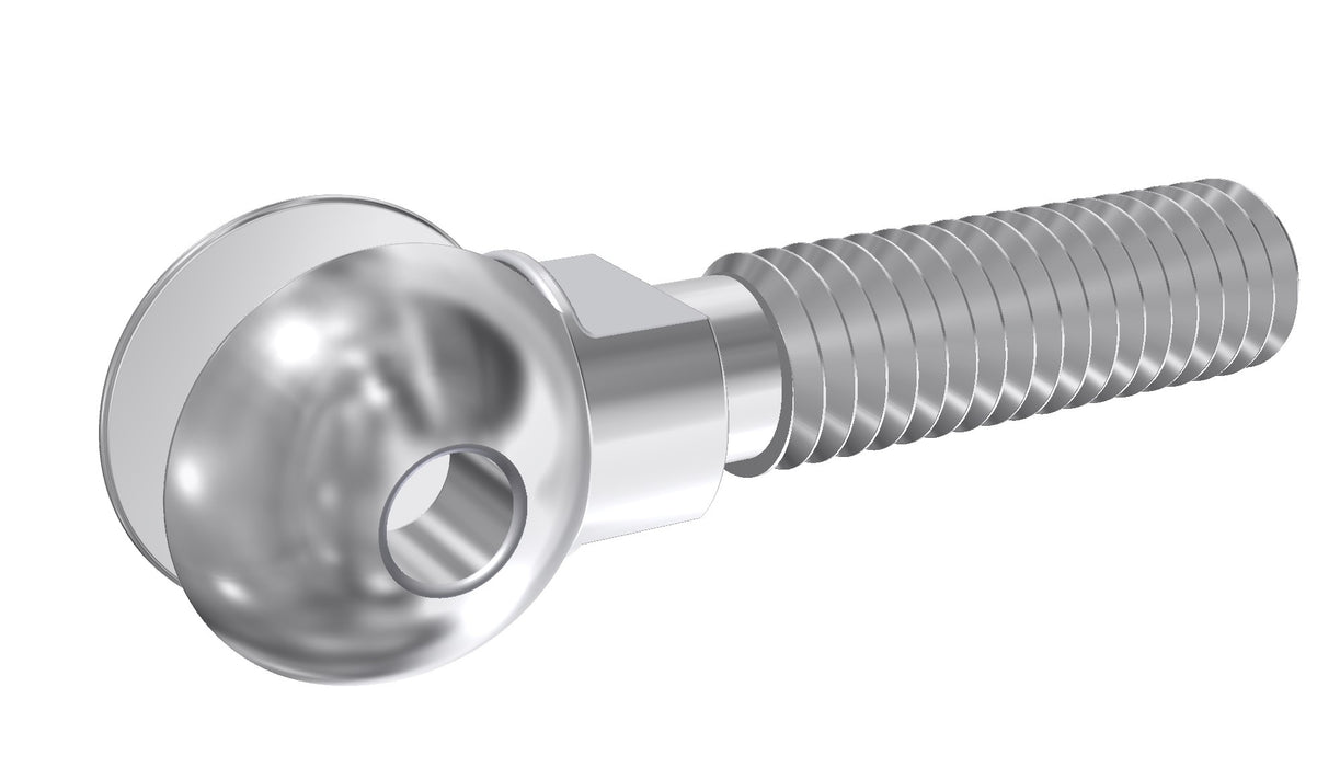 S316 Ball Connector, Pin Type, M6 RH Male